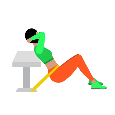 Hip thrust z gumą oporową