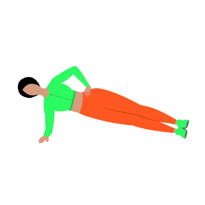 Plank boczny z odwodzeniem nogi